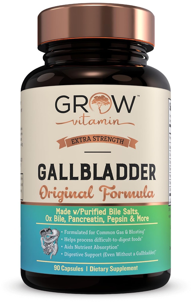 Καλλιεργήστε βιταμίνη Original Gallbladder Formula, Made w/Purified Bile Salts & Ox Bile Digestive Enzymes - Περιλαμβάνει προσεκτικά επιλεγμένα Digestive Herbs - 90 κάψουλες