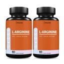 L-Arginine Capsules, High Potency Nitric Oxide Support for Muscle Pump, Vascularity and Endurance, 60 Count (2)