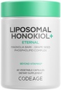 Codeage Liposomal Honokiol Supplement – Magnolia Bark Extract with Grape Seed Extract, Polyphenols, Phospholipid Complex, Liposomal Delivery – Vegan, Non-GMO – 60 Capsules