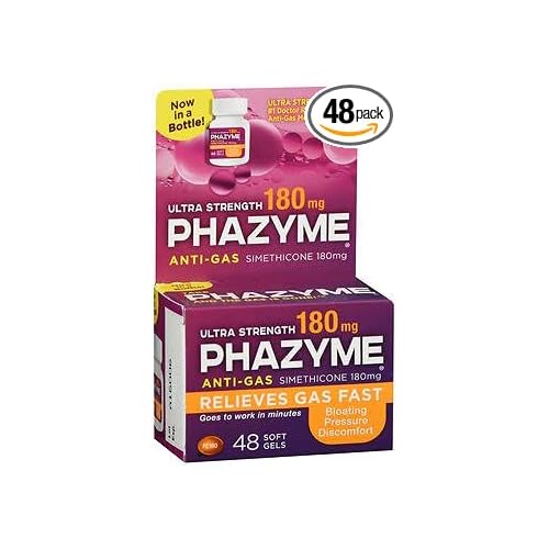 Phazyme Anti-Gas Ultra Strength 180 mg Softgels - 48 ct, Pack of 4