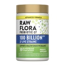 Raw Flora Probiotic for Women and Men | 100 Billion CFU | 30 Delayed Release Capsules | Vegan & Gluten Free Supplement