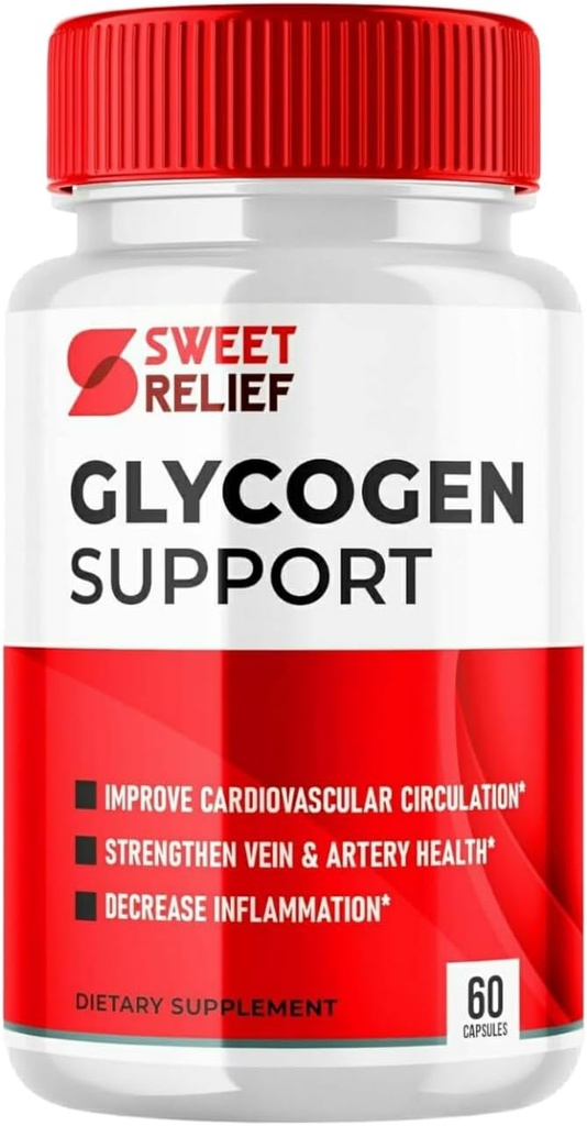 Sweet Relief Glycogen Support - Sweet Relief Blood Vessel Cleaner, Sweet Relief Caps, Advanced Formula for Overal Wellness, SweetRelief (60 Caps, 1 Pack)