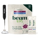 Beam Kids All in One Superfood Powder, Nutritional Shake, Organic Greens, Probiotics, Vitamins, Immune Support, Gut Health, Superfood, Nutrition for Children, No Artificial Sweeteners, Starter Set