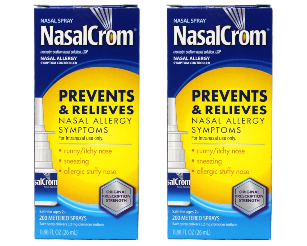 Nasalcrom Non-Drowsy 200 Metered Nasal Spray-0.88 oz. (Quantity of 2)