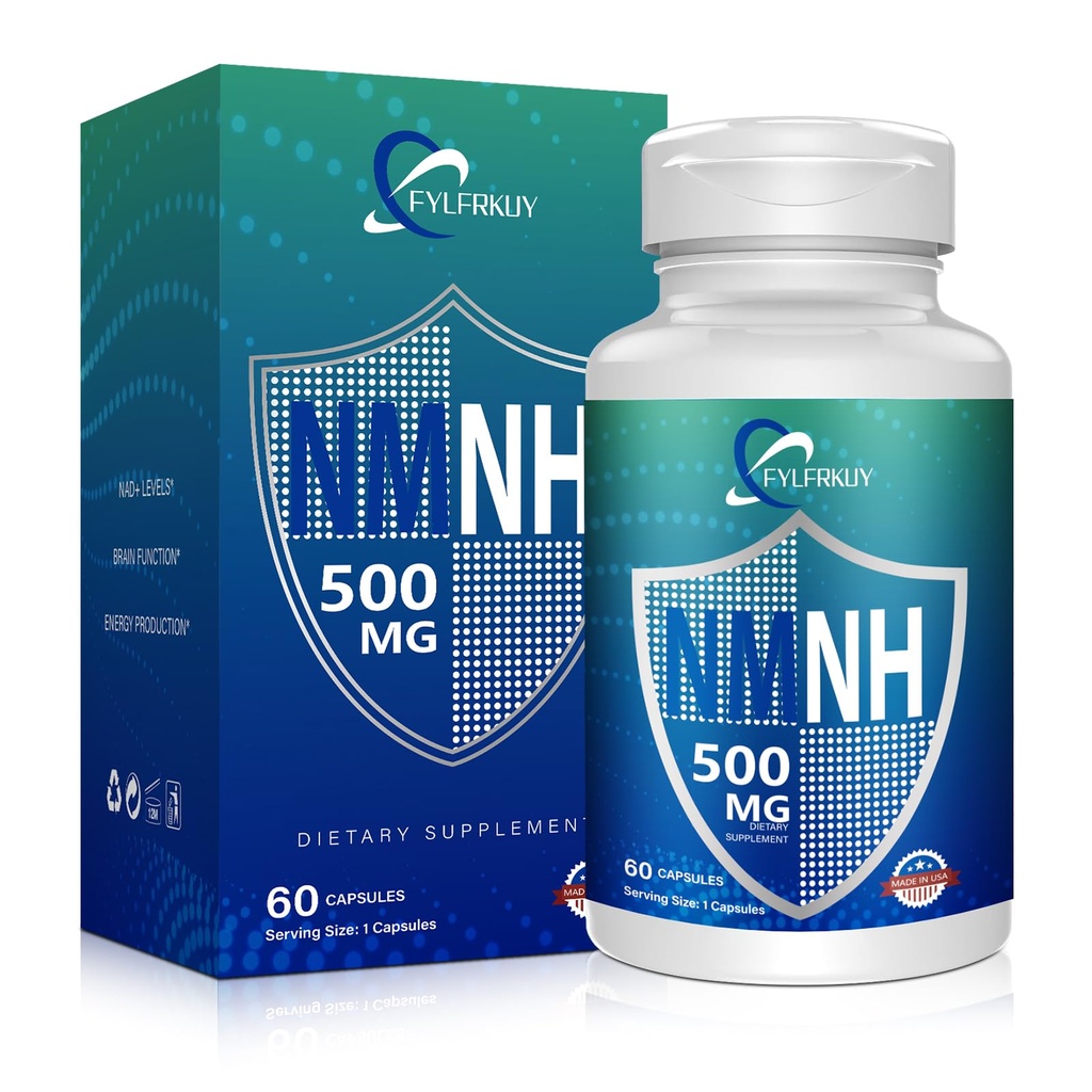 New NMNH 500mg Per Serving (Dihydronicotinamide Mononucleotide), NAD 𝐒𝐮𝐩𝐩𝐥𝐞𝐦𝐞𝐧𝐭𝐬 Pure Organic, More Effective Than NMN for Anti-Aging, Energy, Immunity, Focus - 60 Count