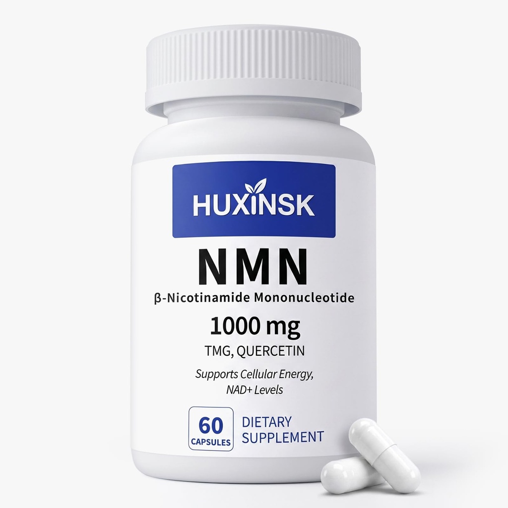 NMN Supplement 1000mg, 4-in-1 NAD Supplement with Quercetin | TMG | Resveratrol, Liposomal NMN for NAD+ Supplement, 60 Capsules