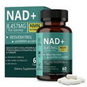 NAD Supplement with Resveratrol, NMN Supplement Alternative, NAD Plus Nicotinamide Riboside, Quercetin, CoQ10 for Support Cellular Energy & Vitality, Healthy Aging for Women & Men- 60 Capsules