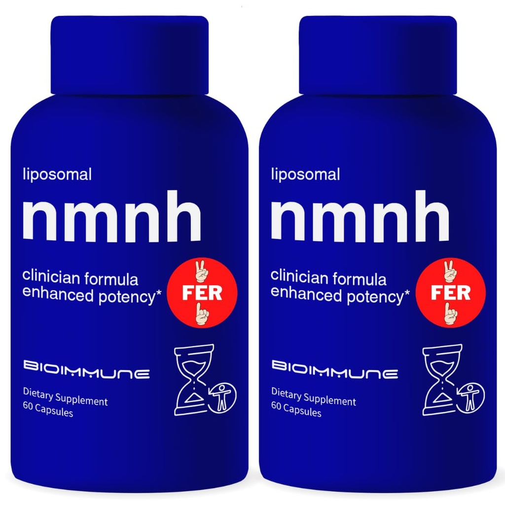 BioImmune Emiquil™ Liposomal NMNH 2 Pack, 500mg 120 Capsules NAD Supplement (NMN Alternative) 10X NAD+ Levels for Anti-Aging