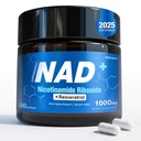 NAD+ Supplement - NAD Nicotinamide Riboside Resveratrol, Liposomal NAD+ Supplement 1000mg for for Women & Men - Healthy Aging, Brain and Cellular Energy, Non-GMO, 80 Capsules