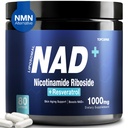 NAD+ Supplement-Liposomal Nicotinamide Riboside Resveratrol 1000mg Pure Organic Supplement for Healthy Aging, Brain, Cellular Energy, 80 Capsules