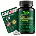 Liposomal NAD+ Supplement 1200mg, 7-in-1 NR NMN Replacement with Resveratrol, CoQ10 | Advanced Cellular Support, Nicotinamide Riboside NMN Replacement Premium Antioxidant & Energy - 120 Capsules