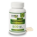 HAZEL'S Choice NAD+ Nicotinamide Adenine Dinucleotide Supplement 500mg, 60 Capsules, Supports Cellular Energy & Metabolic Function