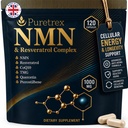 NMN 1000mg with Resveratrol, TMG, Pterostilbene, Quercetin, CoQ10, BioPerine - NMN Supplement, NAD Booster, Longevity Formula, Vegan, 120 Capsules