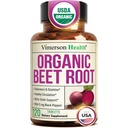Organic Beetroot Supplement – USDA Organic Beet Root Tablets with Black Pepper for Circulation, Energy & Stamina – Nitric Oxide Support for Pre & Post Workout Performance & Endurance – 120 days supply
