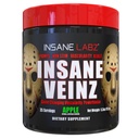 Insane Labz Insane Veinz Non Stimulant NO Enhancing Powder, Nitric Oxide Booster, Loaded with Agmatine Sulfate and Betaine Anhydrous, Increase Vascularity, 35 Srvgs, Apple