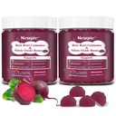 Beet Root Gummies,Super Nitric Oxide Beets Supplement,Grape Seed&Black Pepper Extract,Vitamin C & B12,Supports Blood Pressure&Energy,Mixed Berry,20:1 Beetroot,120 Beet Chews