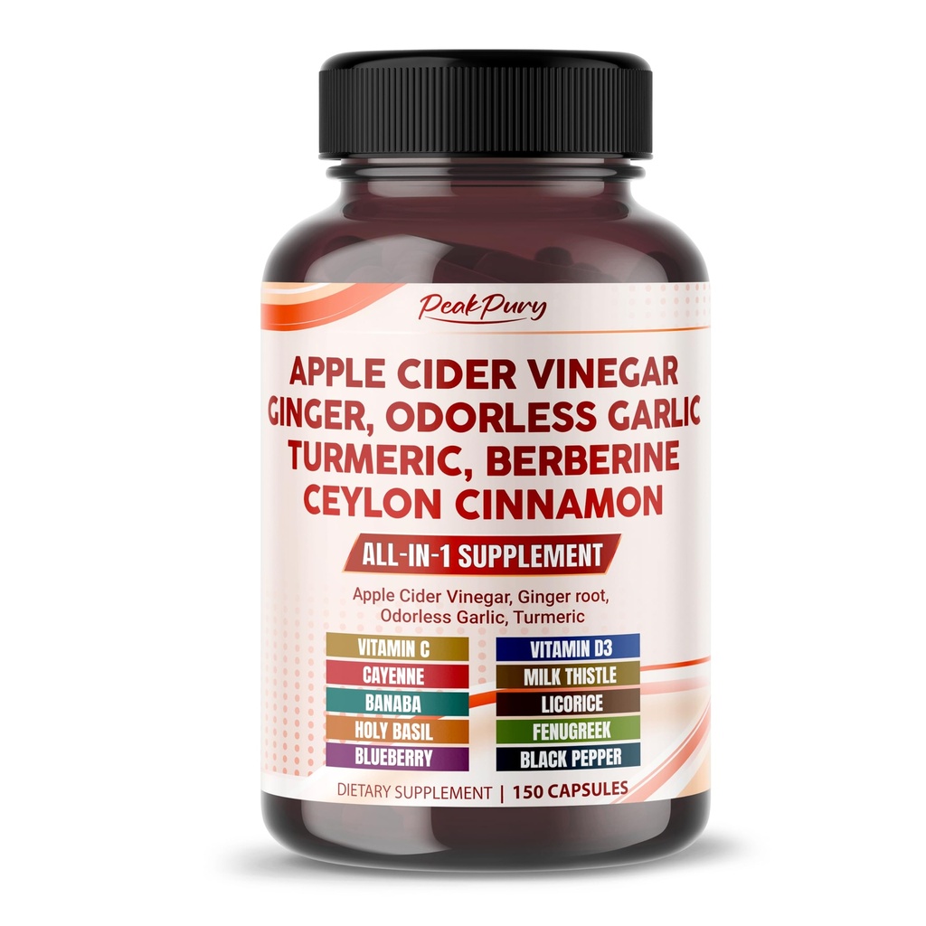 Apple Cider Vinegar Ginger Odorless Garlic Turmeric Berberine