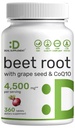 DEAL SUPPLEMENT Beet Root, 360 Tablets | 3-in-1 Beet Root Supplement with Grape Seed Extract & CoQ10 | Non-GMO, Gluten Free