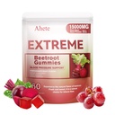 Beet Root Gummies 500mg with Grape Seed Extract & CoQ10 100mg, Nitric Oxide Support Supplement for Energy & Circulation, Heart Health Support, Vegan Friendly, 60 Gummies
