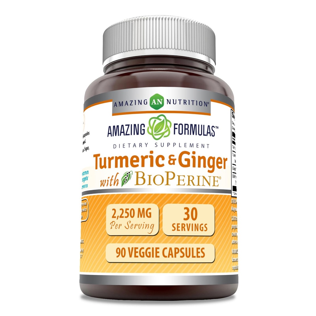 Amazing Formulas Turmeric Curcumin & Ginger με BioPerine συμπλήρωμα 