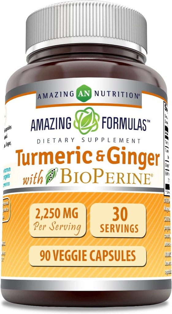 Amazing Formulas Turmeric Curcumin & Ginger με BioPerine συμπλήρωμα 