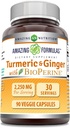 Amazing Formulas Turmeric Curcumin & Ginger με BioPerine συμπλήρωμα 