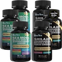 Μπόις. Shilajit και Sea Moss Bundle- 90 Count - Sea Moss, Black Seed Oil, Ashwagandha, Ginger & Shilajit, Rhodiola Rosea, Όλα σε 1 Συμπληρώματα (3 Pc)