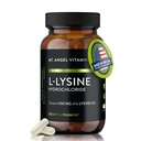 Mt. Angel Vitamins - Premium L-Lysine 500mg Capsules – Vegan-Friendly Essential Amino Acid – Supports Immune System & Collagen Formation – Non-GMO – 60 Capsules