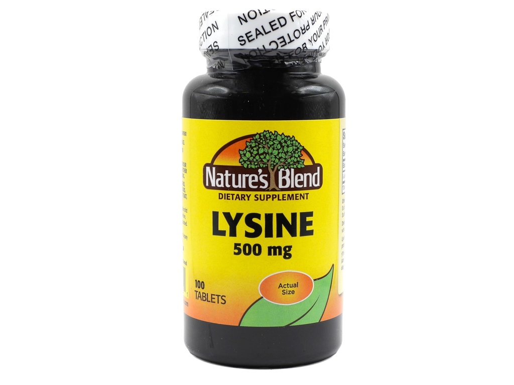 Lysine 500 mg 500 mg 100 Tabs