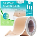 Dimora Medical Grade Silicone Scar Sheets -Ultra Soft Silicone Scar Tape (1.6”x60" Roll), Hypoallergenic Scar Removal Treatment for Surgical Scars, C Section, Tummy Tuck, Keloid Treatment