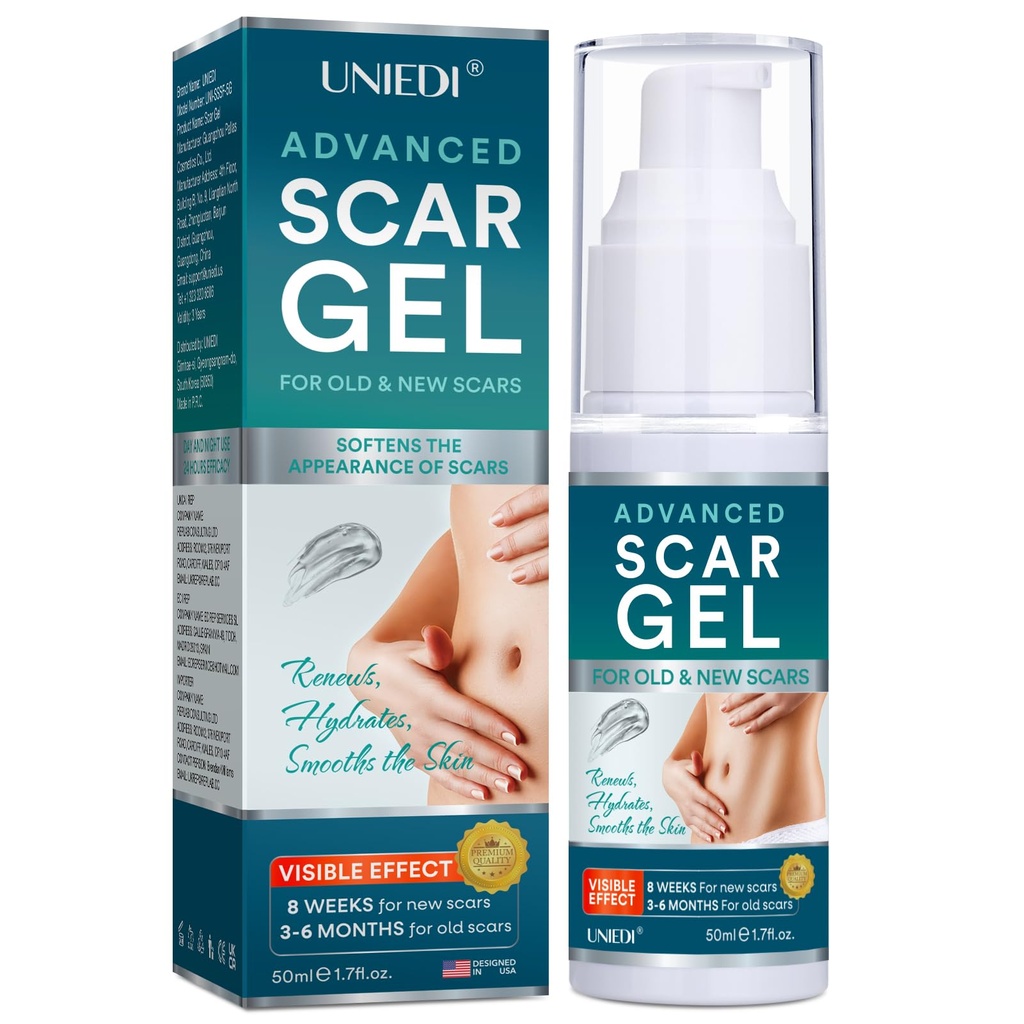 Scar Gel, Scar Cream, Advanced Scar Gel for Surgical Scars, Scar Cream for Surgical Scars, C-Section, Tummy Tuck, and Keloid 50g