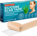 Aloe Vera Medical Grade Silicone Scar Sheets for Surgical Scars, Silicone Scar Tape | 1.6" x 4ft | Silicone Sheets, C-Section, Tummy Tuck, Breast Surgery, Keloid Scar Care