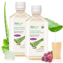 AloeCure USDA Organic Aloe Vera Juice Grape Flavor, Made Within 12 Hours of Harvest - Pure Aloe Vera Digestive & Immune Health Supplement, Helps Maintain Balanced Stomach Acidity, 16.7oz x 2 Btls