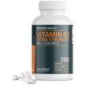 Bronson Βιταμίνη K2 MK-7 200mcg Επιπλέον δύναμη, 250 χορτοφαγικά δισκία