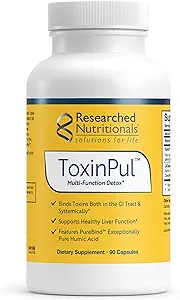 Ερευνημένα Διατροφικά ToxinPul Binder & Detox Cleanse Support - Humic Acid, Fulvic Acid, Cilantro, Dandelion Root & Chlorella για να βοηθήσει στην υποστήριξη της υγιεινής αφαίρεσης τοξινών (90 κάψουλες)
