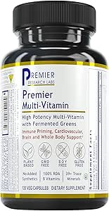 Premier Research Labs Multi-Vitamin - Ανοσοποιητικό, Εγκεφαλικό & Καρδιά Υποστήριξη  Χωρίς γλουτένη & σόγια - 120 Κάψουλες Φυτικής προέλευσης
