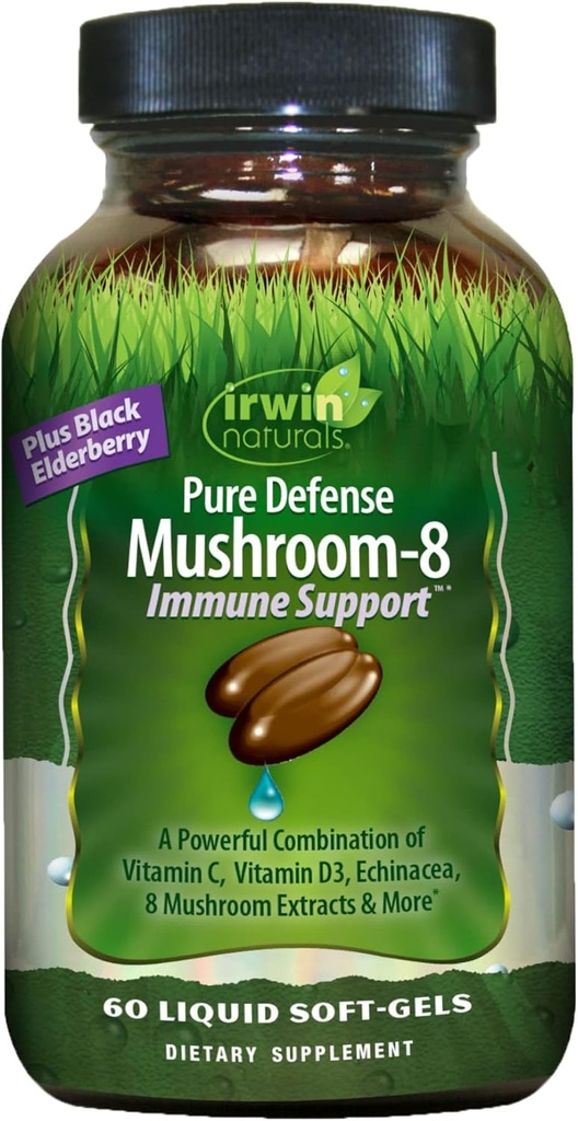 Irwin Naturals Pure Defense Mushroom-8 Ανοσοποιητική υποστήριξη 60 Sgels