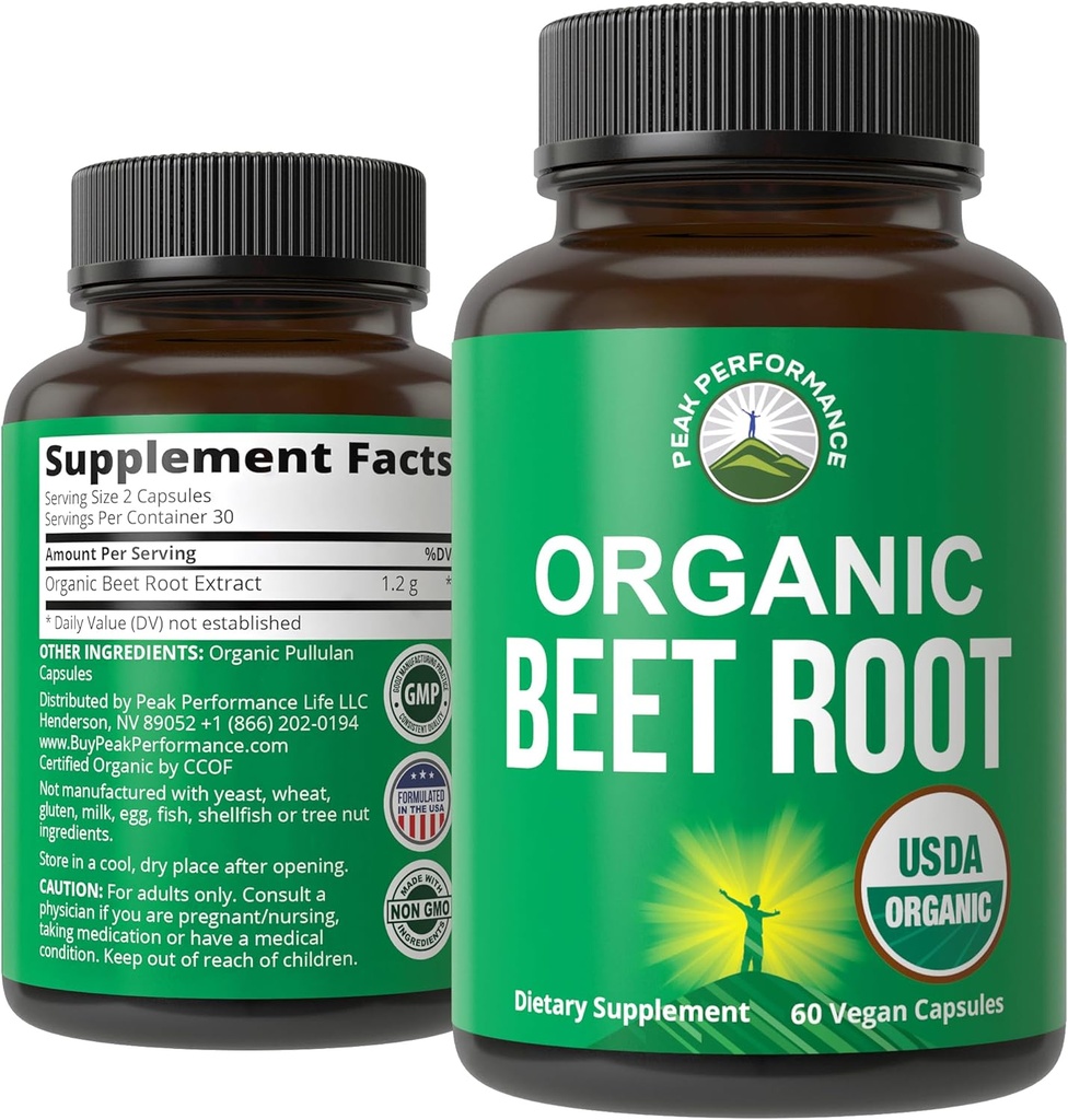 Κάψουλες Organic Beet Root Vegan. Μπιζέλια Juice Powder Super Food Χάπια 1200 mg. Συμπλήρωμα υποστήριξης πολυφαινόλης για γυναίκες και άνδρες