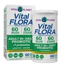 Vital Planet - Vital Flora Adults Over 55 Daily Probiotic 60 Billion CFU, Diverse Strains, Organic Prebiotics, Immune and Digestive Health Shelf Stable Probiotics for Women and Men, 60 Capsules