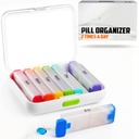 BEXEEN Weekly Pill Organizer 2 φορές την ημέρα - κουτί χάπια 7 ημέρα Am Pm - Travel Medicine Organizer Δύο φορές ημερησίως κάτοχος βιταμινών φορητό συμπλήρωμα περίπτωση εβδομάδα πρωινή νύχτα Med αποσπώμενο δοχείο
