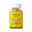 Ultra Focus Gummies for Adults – Focus & Concentration Support with DHA (Algae) + Phosphatidylserine, Lion’s Mane, Bacopa, Ginkgo & Magnesium L-Threonate – Lemon, 60 Gummies
