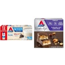 Atkins Creamy Vanilla Protein Shake 15g Protein 12 Count and Caramel Nut Chew Bar Dessert Favorite 5 Count Bundle