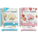 Power Crunch Protein Wafer Bars, French Vanilla & Strawberry Crème, 1.4 Ounce (12 Count) Bundles