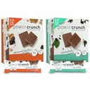 Power Crunch Protein Wafer Bars, High Protein Snacks, Peanut Butter Fudge, 1.4 Ounce (12 Count) and Chocolate Mint, 1.4 Ounce (12 Count)