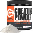 Crazy μυών Creatine Monohydrate σκόνη, 5000mg Premium 3X ThreeAtine Pre Processing Mass Gainer, Υψηλή Απορρόφηση Εύκολο να λάβει σκόνη Βέλτιστη απόδοση για άνδρες και γυναίκες, 30 εξυπηρετούν