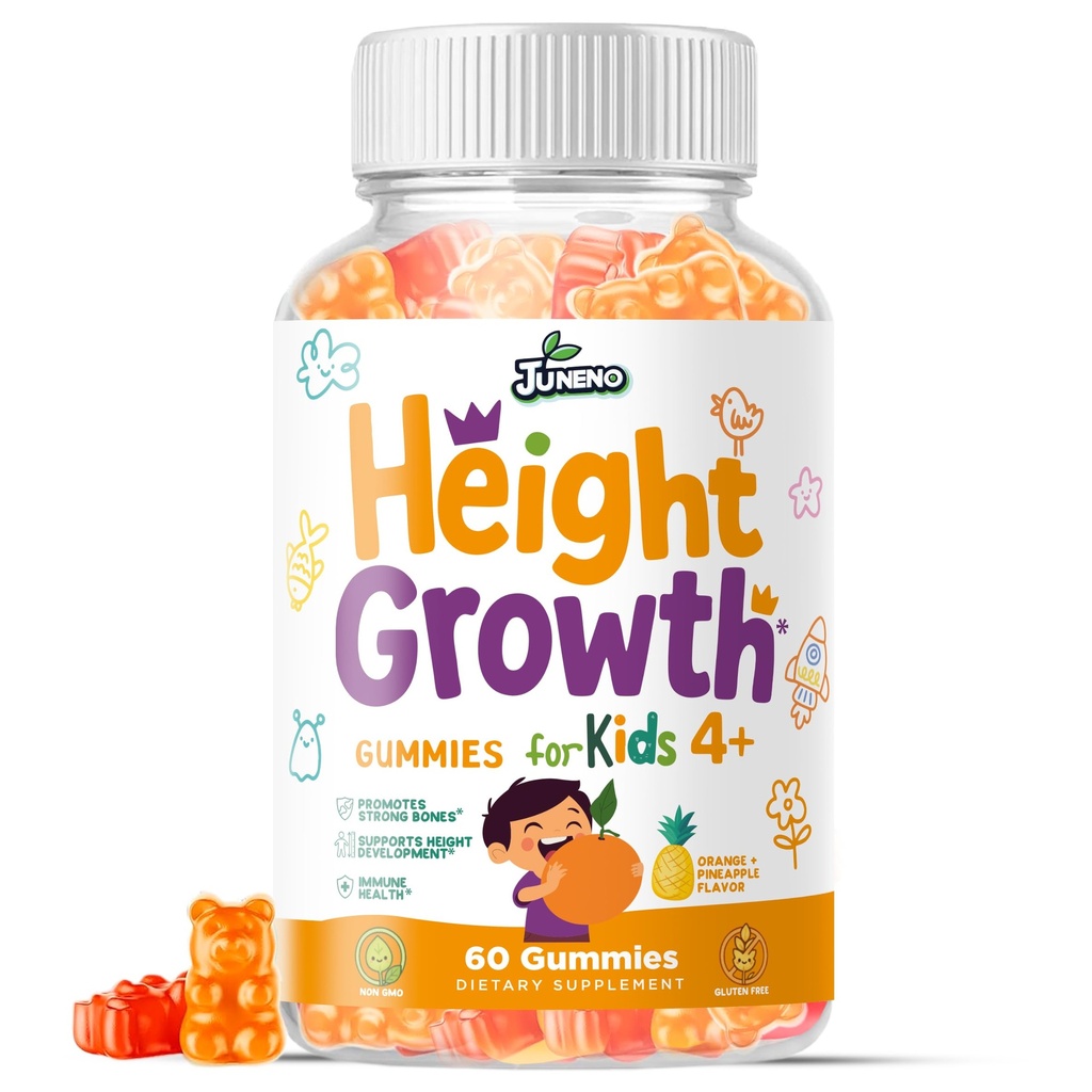 Ύψος αύξηση των βιταμινών συμπλήρωμα Gummies - Μεγαλώστε ψηλότερα για εφήβους παιδιά αγόρια κορίτσια - Φυσικό αύξηση του ύψους Maximizer πολυβιταμίνη
