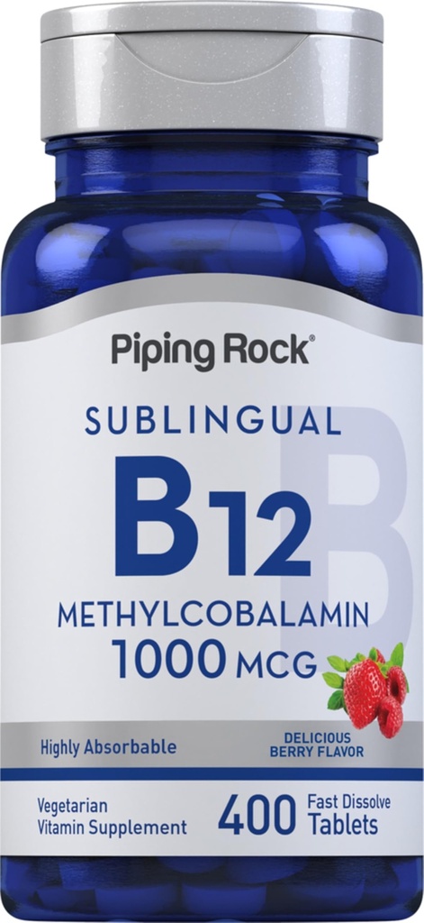 Υπογλώσσια δισκία Piping Rock B12 