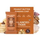 Balanced Tiger Vegan Protein Bars | Plant Based Protein Bars w/Functional Mushrooms - Lions Mane, Shitake, Reishi & Maitake | Peanut Butter Banana Chip Flavor, 12 Pack