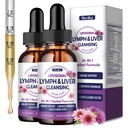 Liposomal Lymphatic Drainage Drops, 26 in 1 Liver Cleanse Detox & Repair with Milk Thistle, Echinacea, Glutathione, Vitamins, Lymph-Liver Cleanse, Gut & Metabolic Health - Natural Flavor 4 Fl Oz