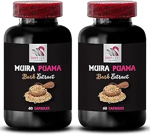 Υποστήριξη στυλ ζωής - MUIRA PUAMA BARK EXTRACT - Υποστήριξη δύναμης, Ισορροπημένη Εξάντληση δύναμης, Αφύπνιση βοτάνων, Συνέργεια φυτών Ενέργεια, Βελτιστοποιητής ενέργειας, Πηγή καυσίμου 2 μπουκάλια 120 κάψουλες